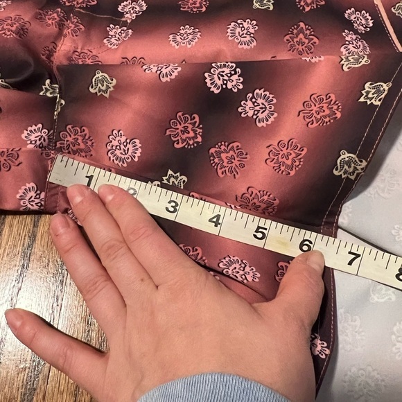 Parke &‎ Ronen | Burgundy Marquetry Print 6" Catalonia Stretch Sz 31 - Picture 7 of 8